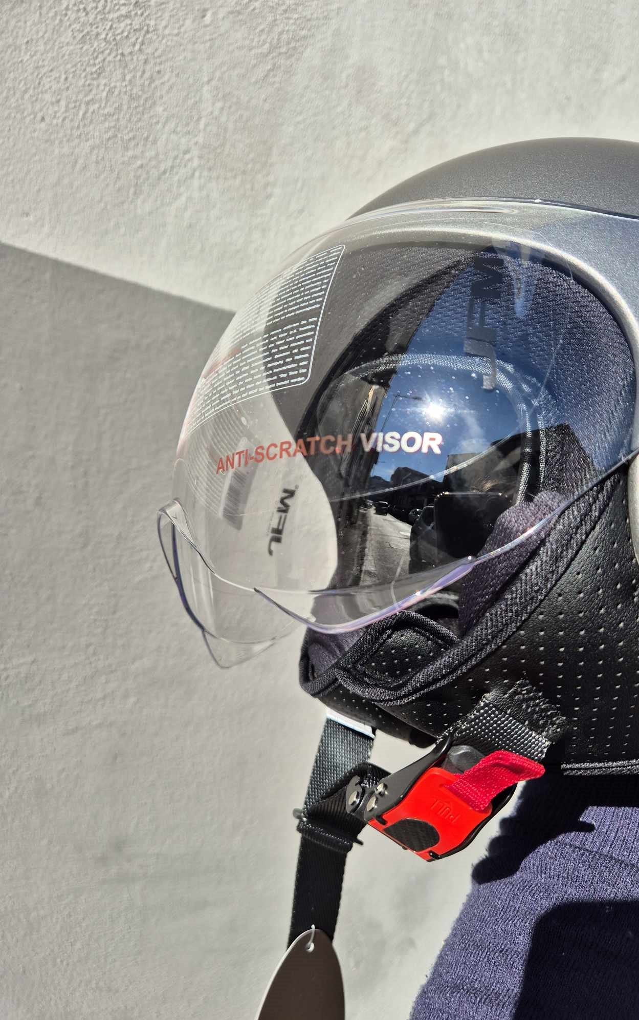 CASCO DEM JET JFM UNISEX ECE 22.06 MONOVISIERA TRASPARENTE