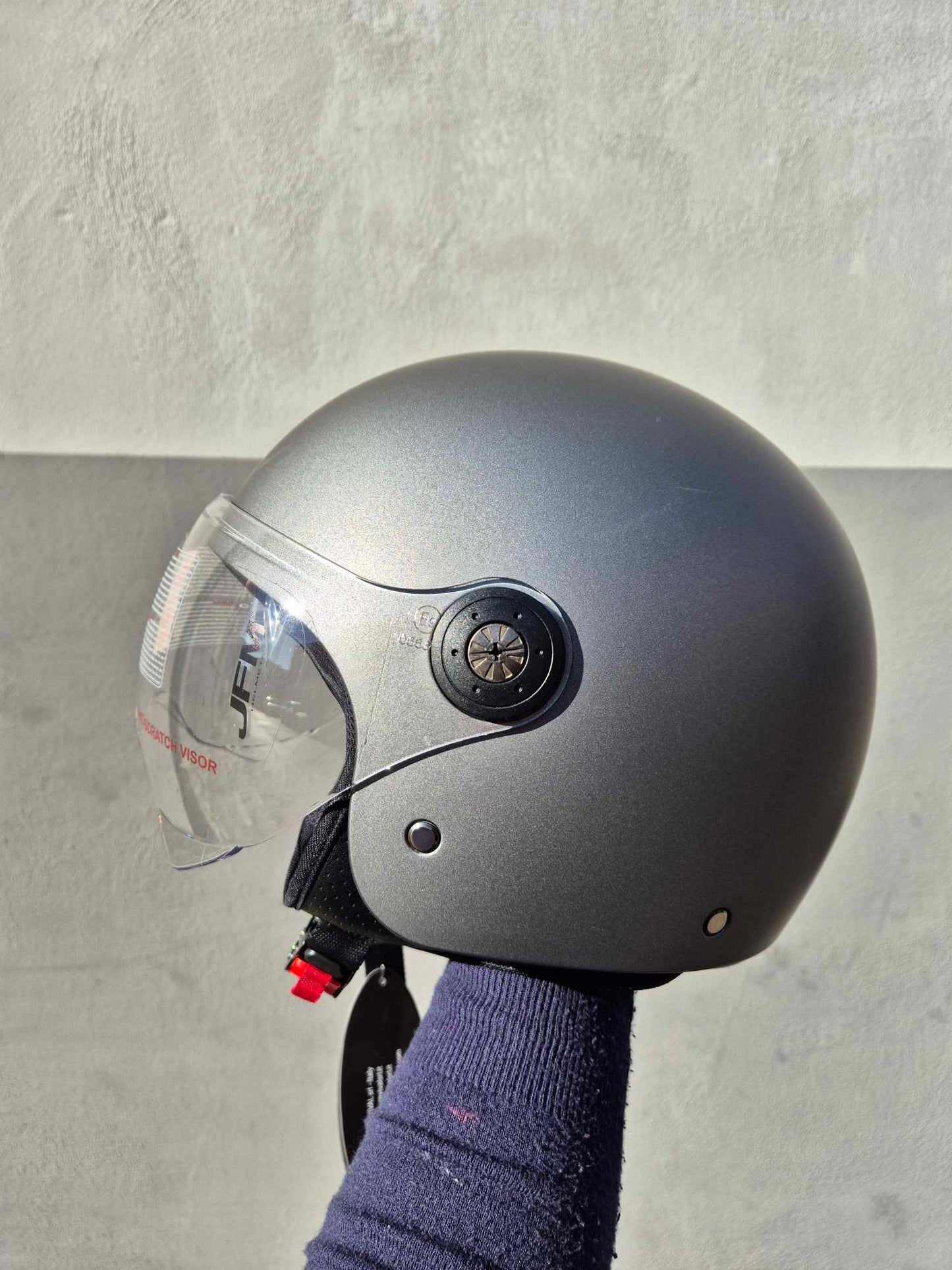 CASCO DEM JET JFM UNISEX ECE 22.06 MONOVISIERA TRASPARENTE