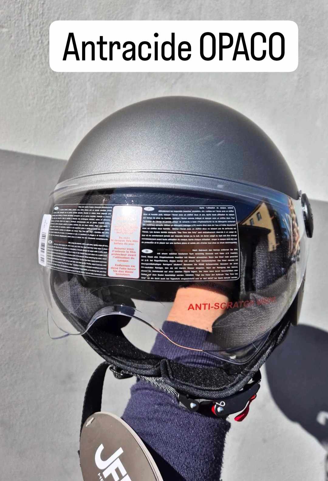 CASCO DEM JET JFM UNISEX ECE 22.06 MONOVISIERA TRASPARENTE