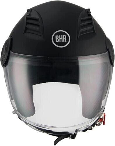BHR Casco Scooter NERO OPACO Demi-Jet 804