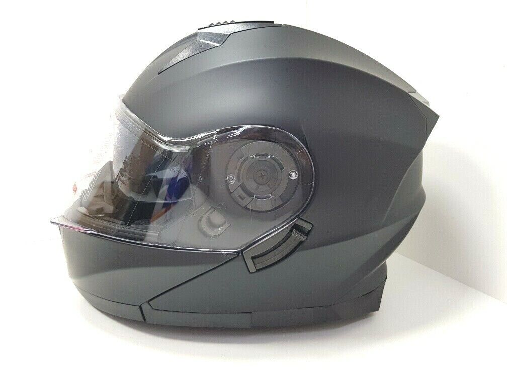 CASCO JFM MODULARE DOPPIA VISIERA NERO OPACO
