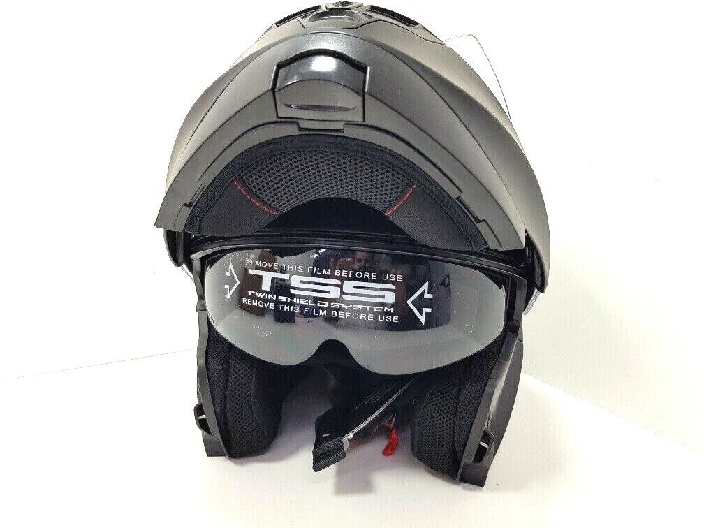 CASCO JFM MODULARE DOPPIA VISIERA NERO OPACO