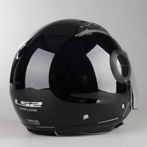 CASCO LS2 AIRFLOW NERO LUCIDO CON VISIERA TRASPARENTE