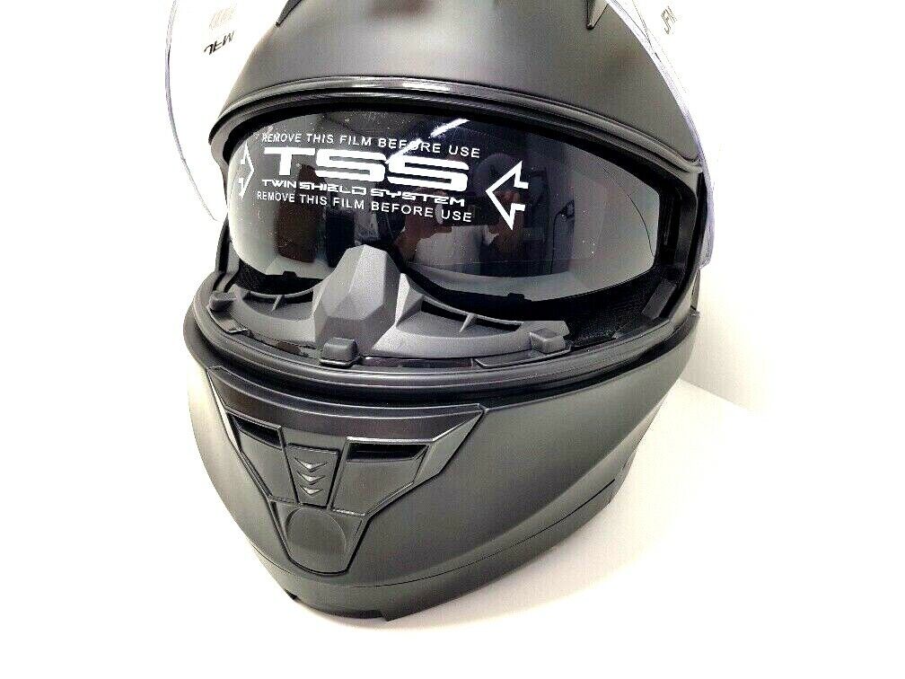 CASCO JFM MODULARE DOPPIA VISIERA NERO OPACO